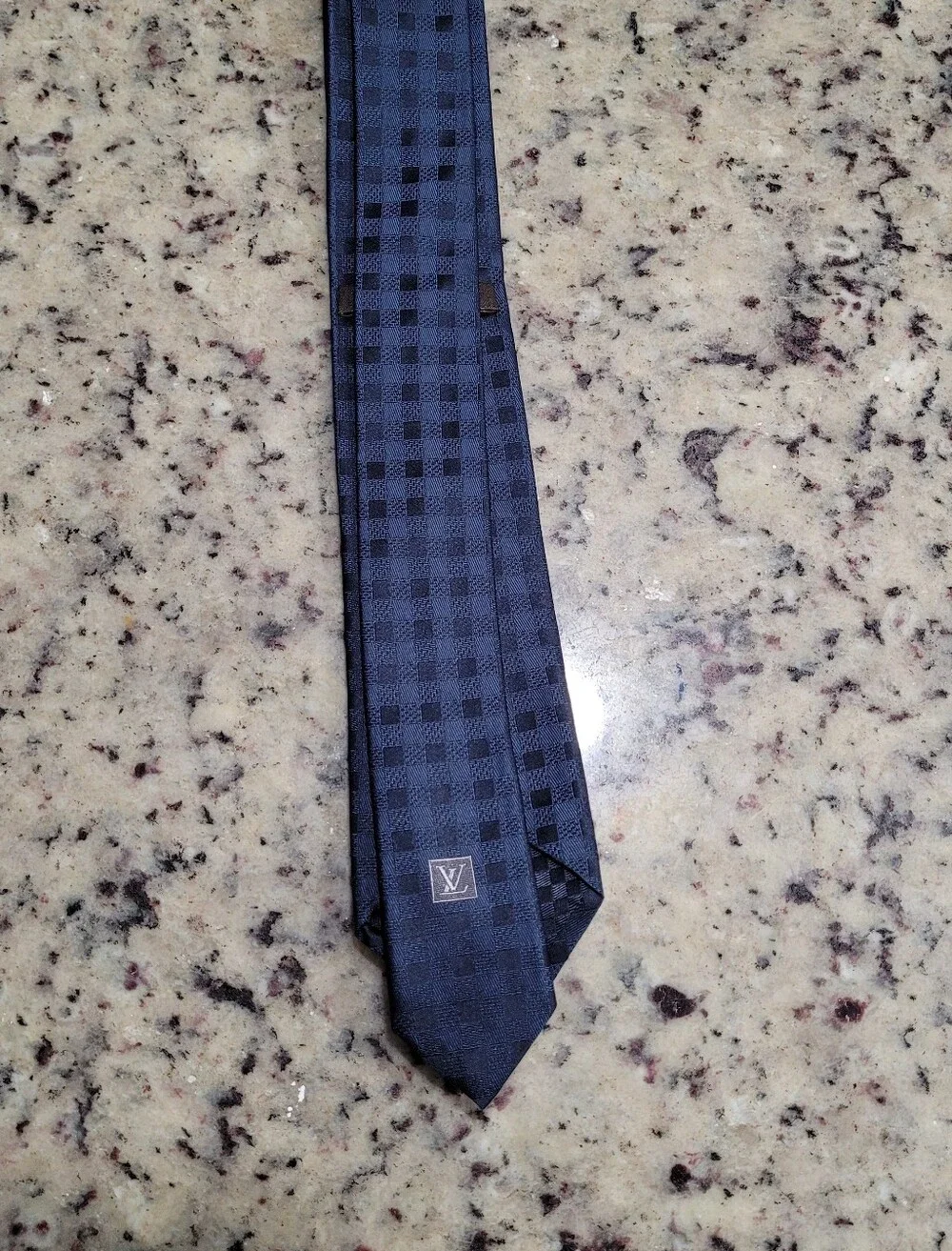 Louis Vuitton Blue Silk Tie